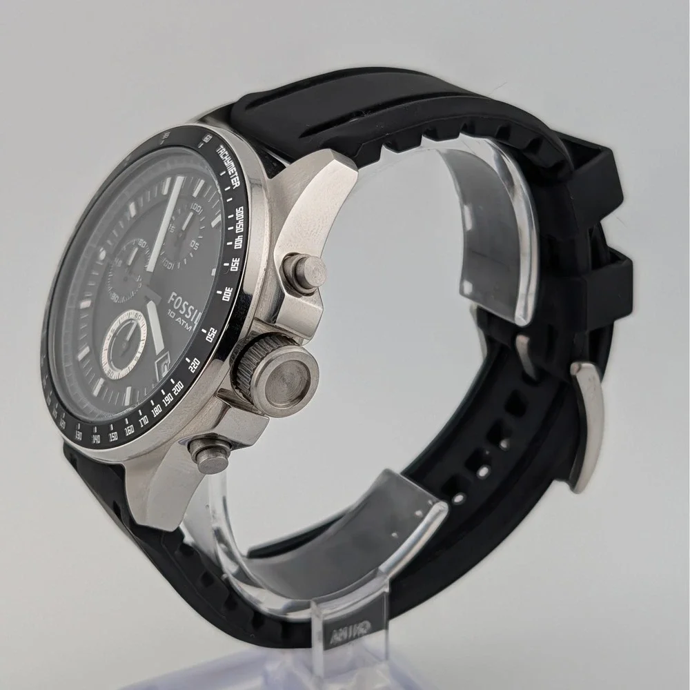 Fossil Decker CH25731E Men's Chronograph Black Dial Tachymeter 44mm Watch